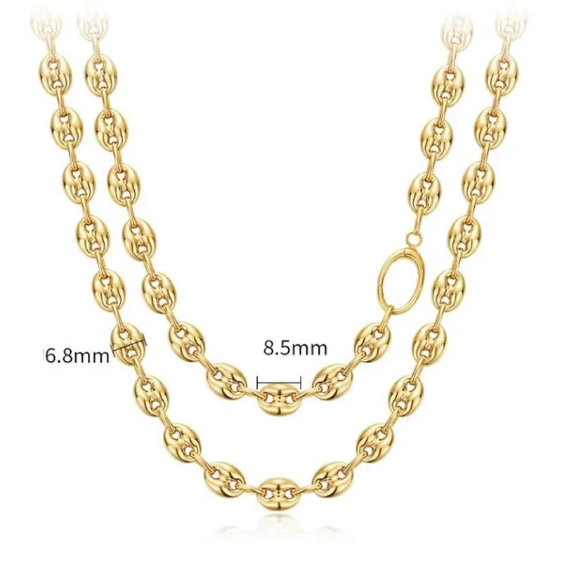 

High Quality 18k Yellow Gold Necklace Women AU750 Gold Heavy Gold Necklace