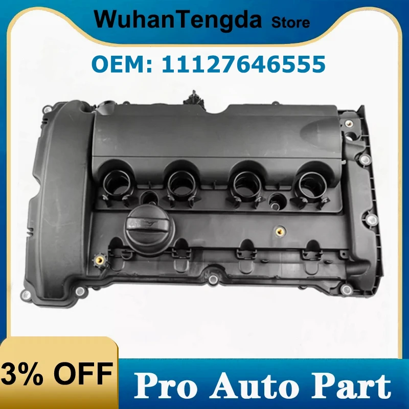 11127646555 Engine Cylinder Head Valve Cover With Gasket for Mini R55 R56 R57 R58 R59 N14 1.6L Plastic 11127585907 11127572854