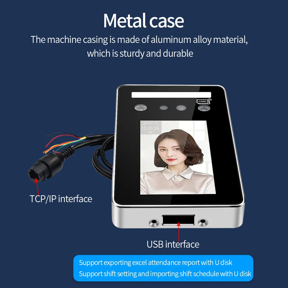 Imagem -06 - Impermeável Metal Face Reconhecimento Acesso Sistema de Controle Software de Nuvem Wifi Cartão de Acesso Leia Sdk Atendente de Pessoal Nuvem Leia Ai01