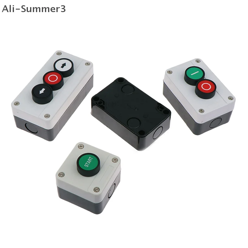 1 Piece Emergency Stop Industrial Control Button Box With Arrow Symbol CNC Start Stop Self Sealing Waterproof Button Switch