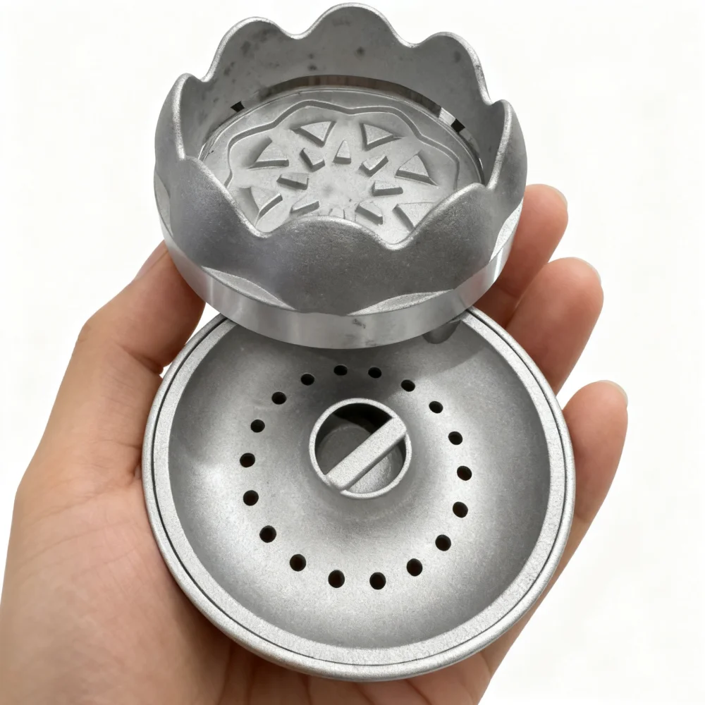 2In1 الشيشة الشيشة وعاء التبغ حامل الفحم تشيتشا الحرارة حارس Magement نظام الفحم الملحقات ، لون عشوائي