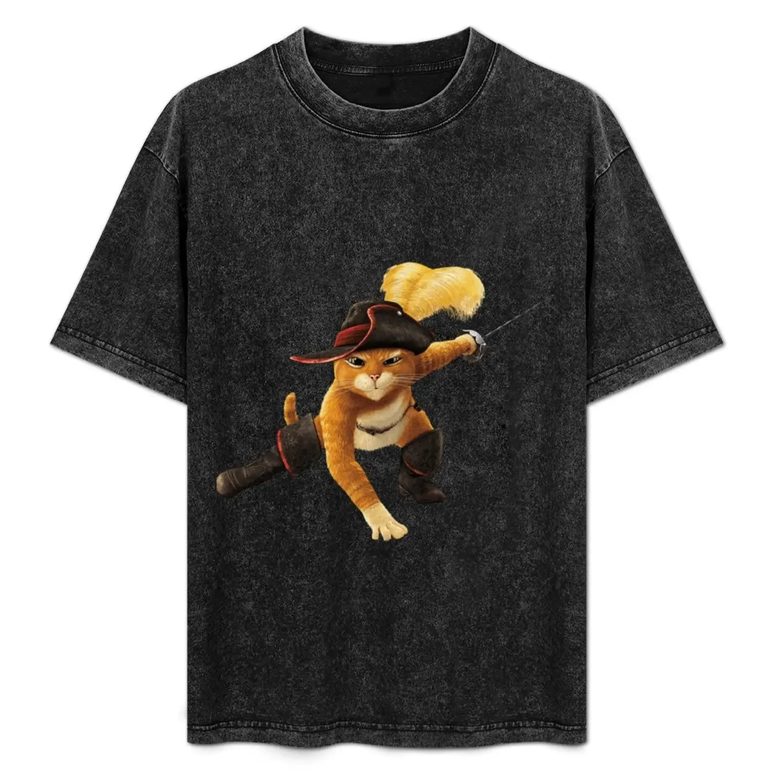 

Puss in Boots T-Shirt new edition basketball graphic tees oversizeds t shirts for men graphic