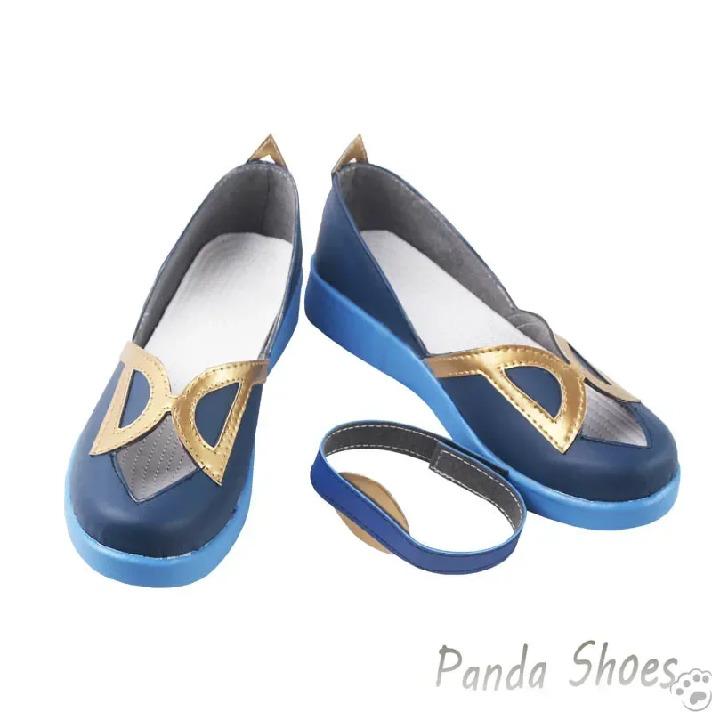 Genshinimpact Baizhu Cosplay Shoes, Anime Game Cos, Blue Boots, Comic Baizhu Costume Prop Shoes, Halloween Party