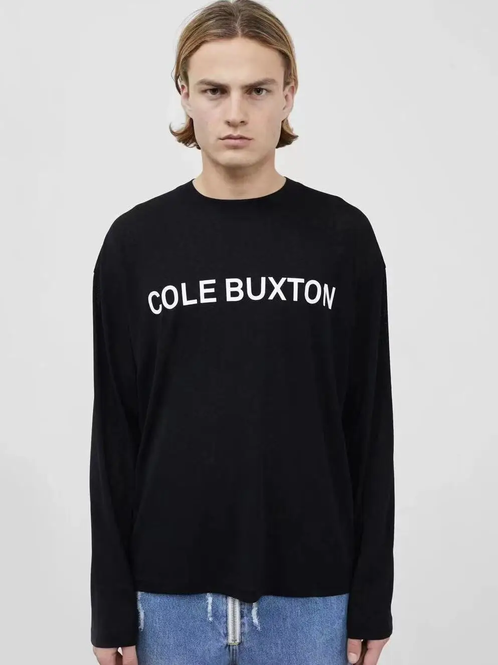 Cole Buxton Minimalist Long Sleeve T-Shirt Unisex Logo Print Crew Neck Youth Fashion Spring Autumn Wear Casual Comfortable