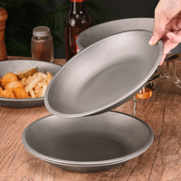 21cm Pure Titanium Outdoor Circular Plate Picnic Fruit Salad Plate Ultra Lightweight Portable High Temperature Resistant Plate