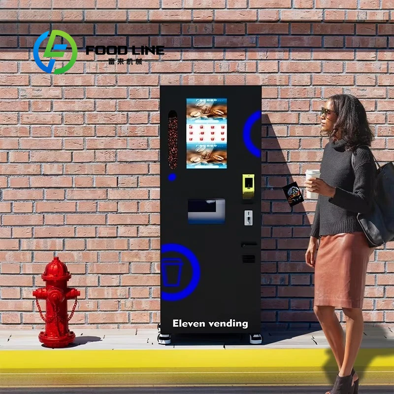 2025 Automatic Fresh Coffee Bean Grinder Vending Hot/Cold Instant Drinks Juice IoT Smart Cashless Bean-to-Cup Coffee  Machine