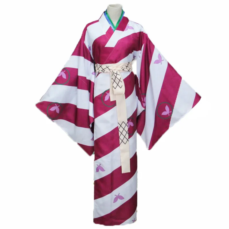 Anime Inuyasha Kagura Print Kimono Cosplay Costume Halloween Carnival Party Suit For Women Role Play Outfits