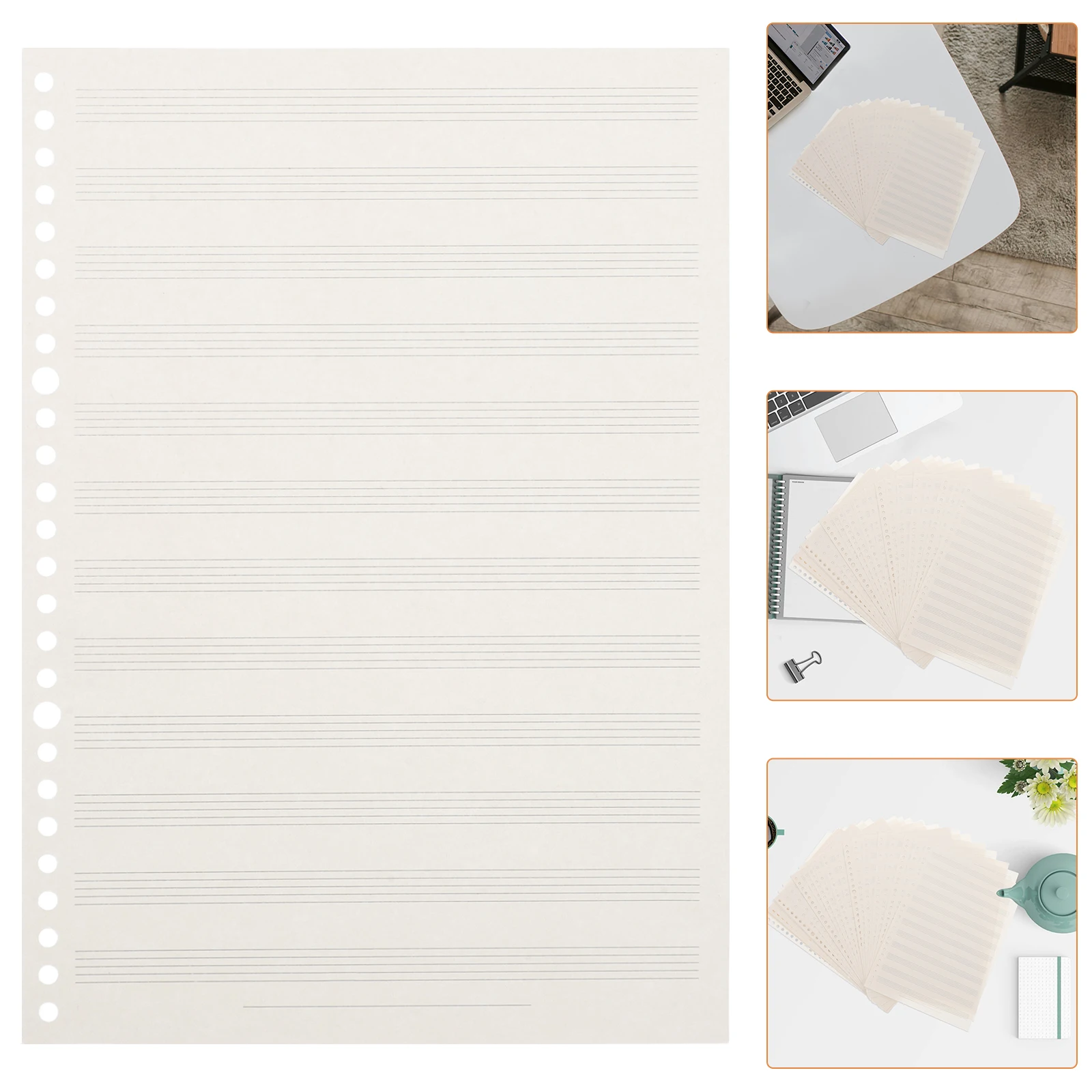 

Five-line Loose-leaf Book Paper Blank Music Jotter Single Copy Notation Notebook Manuscript