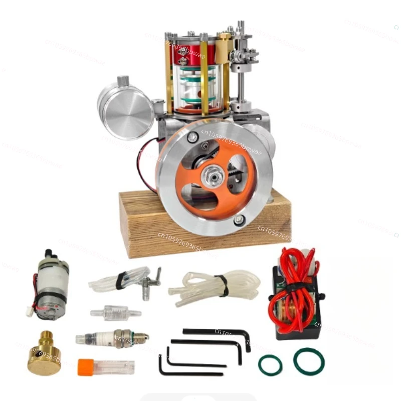 

Vertical Water Cooled Engine Model Metal Single Cylinder Four Stroke Internal Combustion Engine DIY Toys Physics Experiment