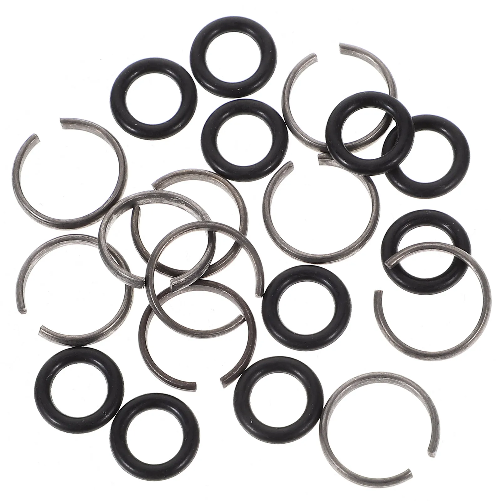 

10 Sets Electric Wrench Retaining Shape Clips Impact Socket Accessories Durable Rubber Iron Material Replacement Parts