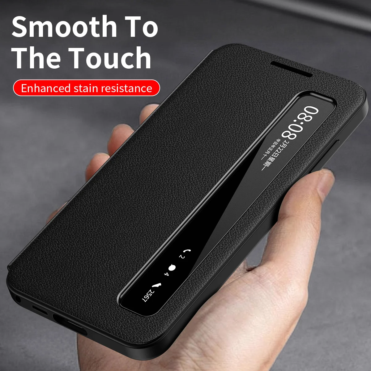 

With Box LED Cover S-View Smart Side Window Flip Leather Case for Original Samsung Galaxy A57/37/17 A56/36/16 A55 Protect Cover