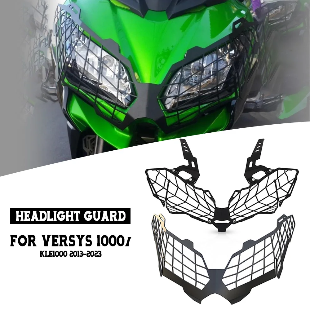 

Motorcycle Accessories Headlight Guard Headlamp Mesh Grille Shield FOR Kawasaki Versys 1000/KLE1000 2013 2014-2023 Protector
