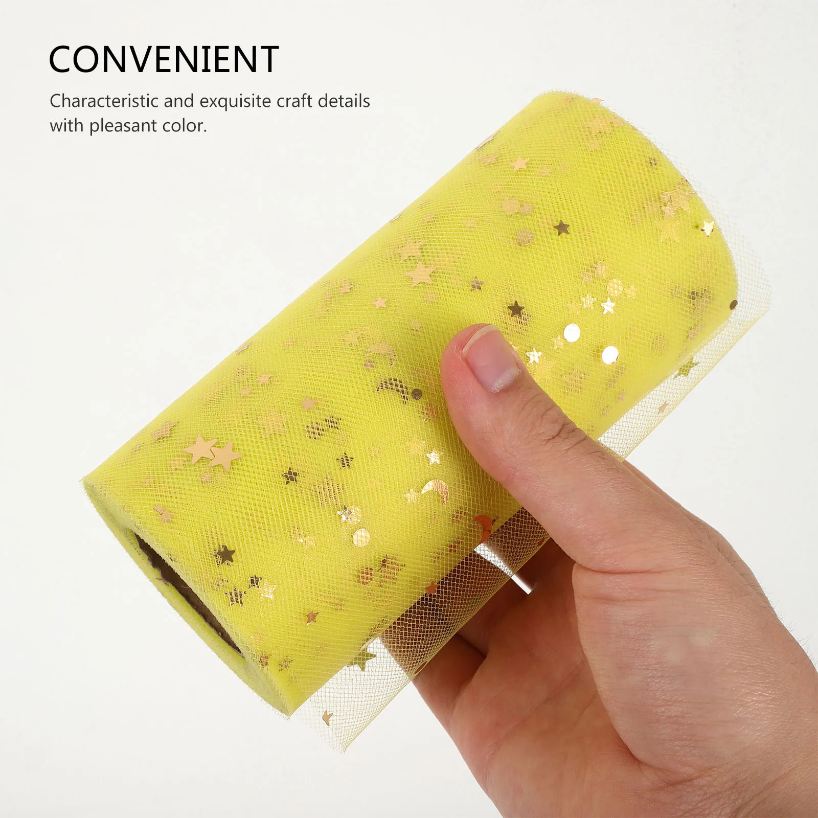 

Sequins Gauze Table Skirt Yellow Durable Lightweight Wedding Party Decoration Table Skirt for Events Elegant Desk Ornament