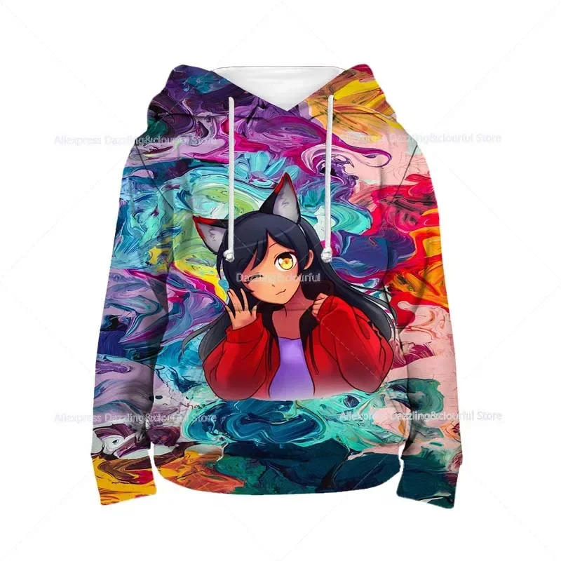 Boys Girls Aphmau 3D Print Hoodies Toddler Children Cute Cartoon Sweatshirts Spring Kids Anime Pullovers Streetwear Tops Clothes