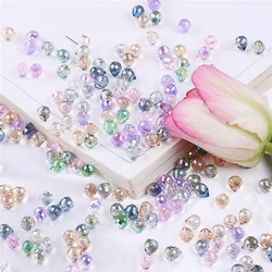 10Pcs Waterdrop AB Color Austrian Crystal Beads 8x9mm Teardrop Faceted Glass Beads for Jewelry Making Bracelets DIY Accessory