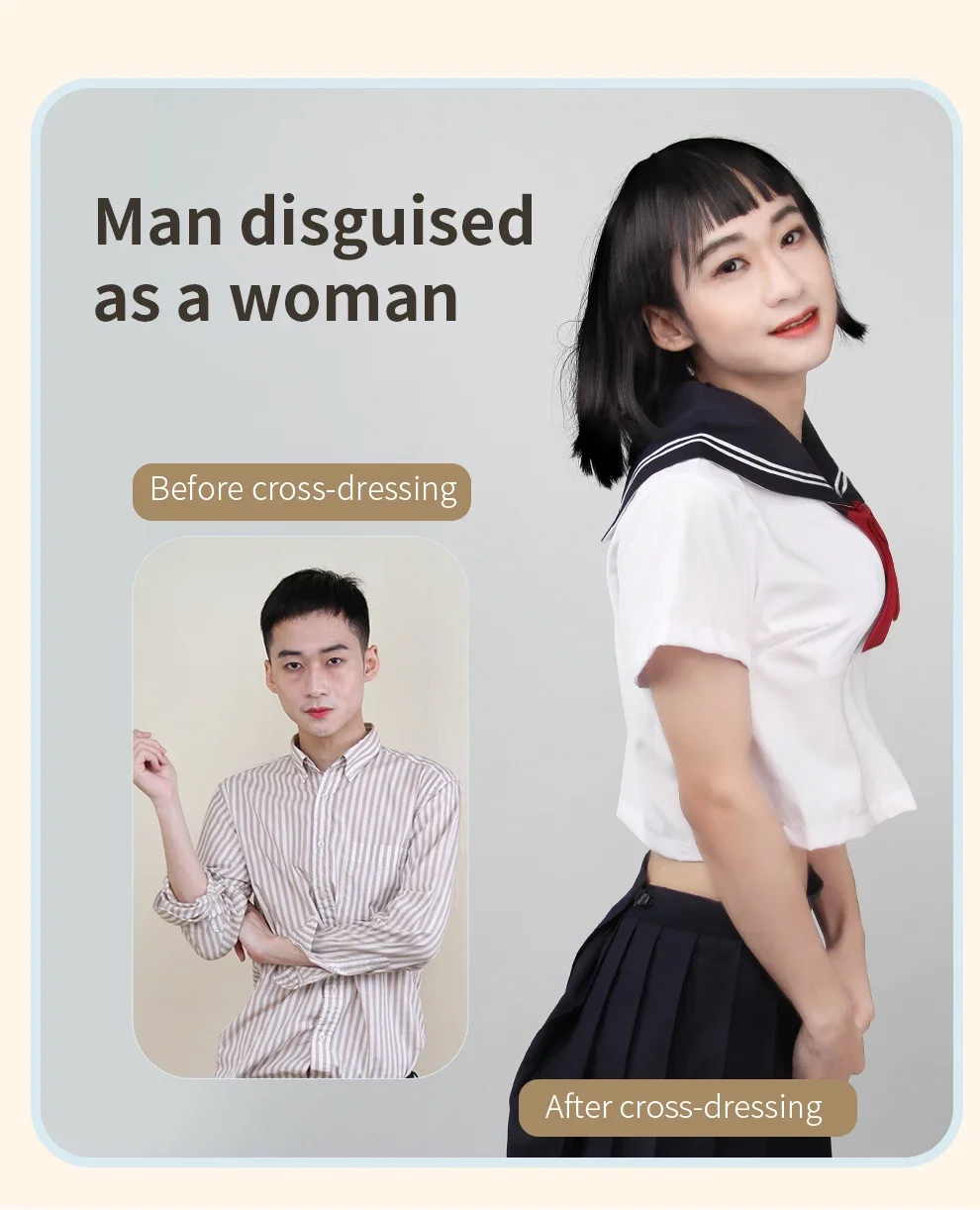 

Round Shape Silicone Fake Breast Forms Push Up Seamless One Piece Bra for Crossdresser Shemale Drag Queen