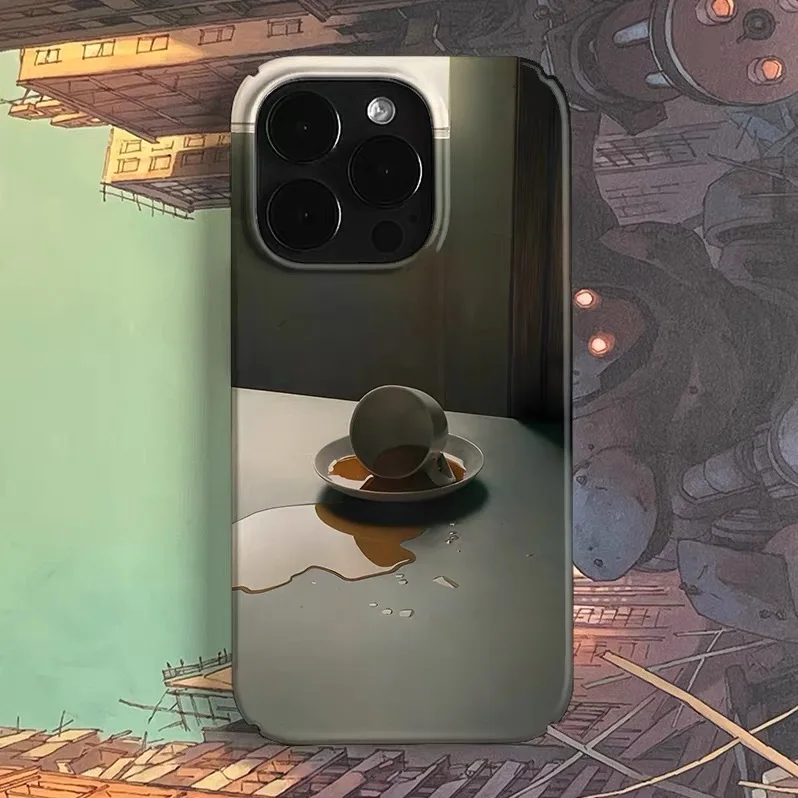 

The Art of Spilled Coffee Phone Case for IPHONE 17 Air 16E 15 PROMAX 14 Plus 13 12 MINI 11 PRO 16Plus XR XS Acrylic Phone Cover