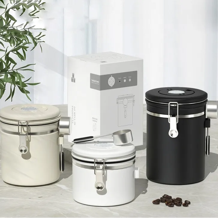 Koffiebonenemmer, voedselemmer, accessoires voor koffiemachines van roestvrij staal, koffiecontainer - Upgrade uw brouwervaring!