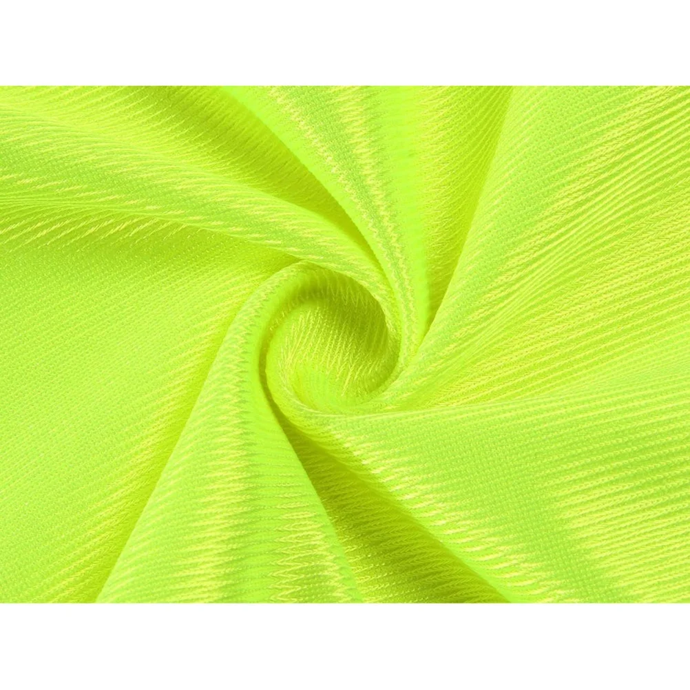 12 قطعة سترة تدريب قميص بدون أكمام بوليستر ناعم خفيف الوزن سريع الجفاف ملابس صيفية مقاس Xl ضوء أخضر فلوري