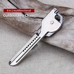 Swiss Creative Technology Outdoor Keychain Tool 6-In-1 6-In-1 Folding Mini Knife