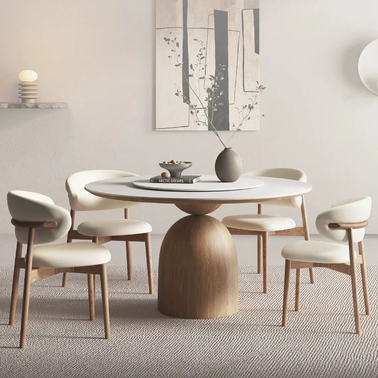 Light Luxury Modern Nordic DINING TABLE Wood Solid Metal Beauty HOME furniture set chairs and table