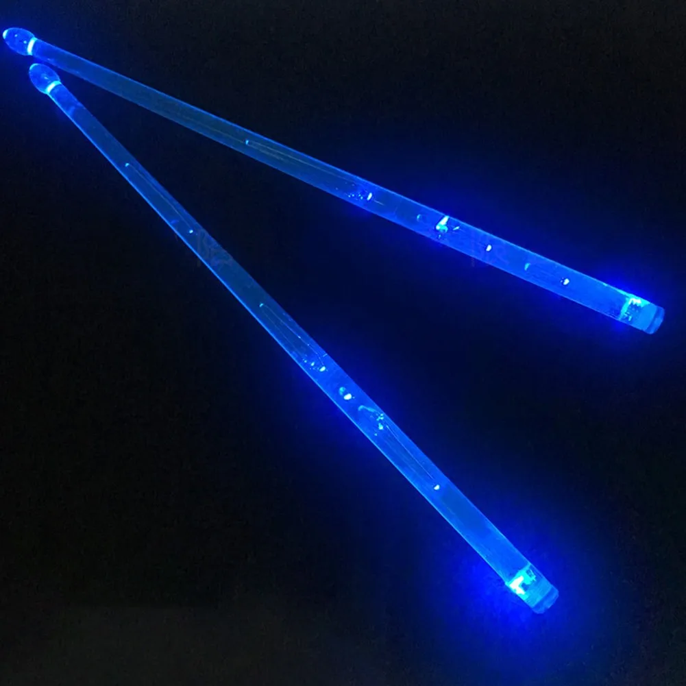 1Pair 5A Drum Stick Glow In The Dark Stage Performance Luminous Drumstick Party Performance Luminous Jazz Drumsticks