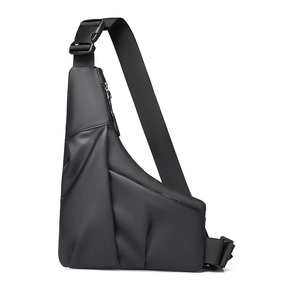 

Triangle bag for men new crossbody bag, fashionable casual chest bag, lightweight large capacity chest bag waterproof