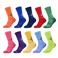 1 Pair New Design Anti Slip Soccer Adults Men Women Med-high Tube Towel Bottom Sports Football Rugby Grip Socks Eu Size 38-45