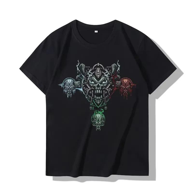 World of Warcraft Warrior Class Crest Grafik-T-Shirt aus Baumwolle für Männer und Frauen, Streetwear-T-Shirt – Detail 5
