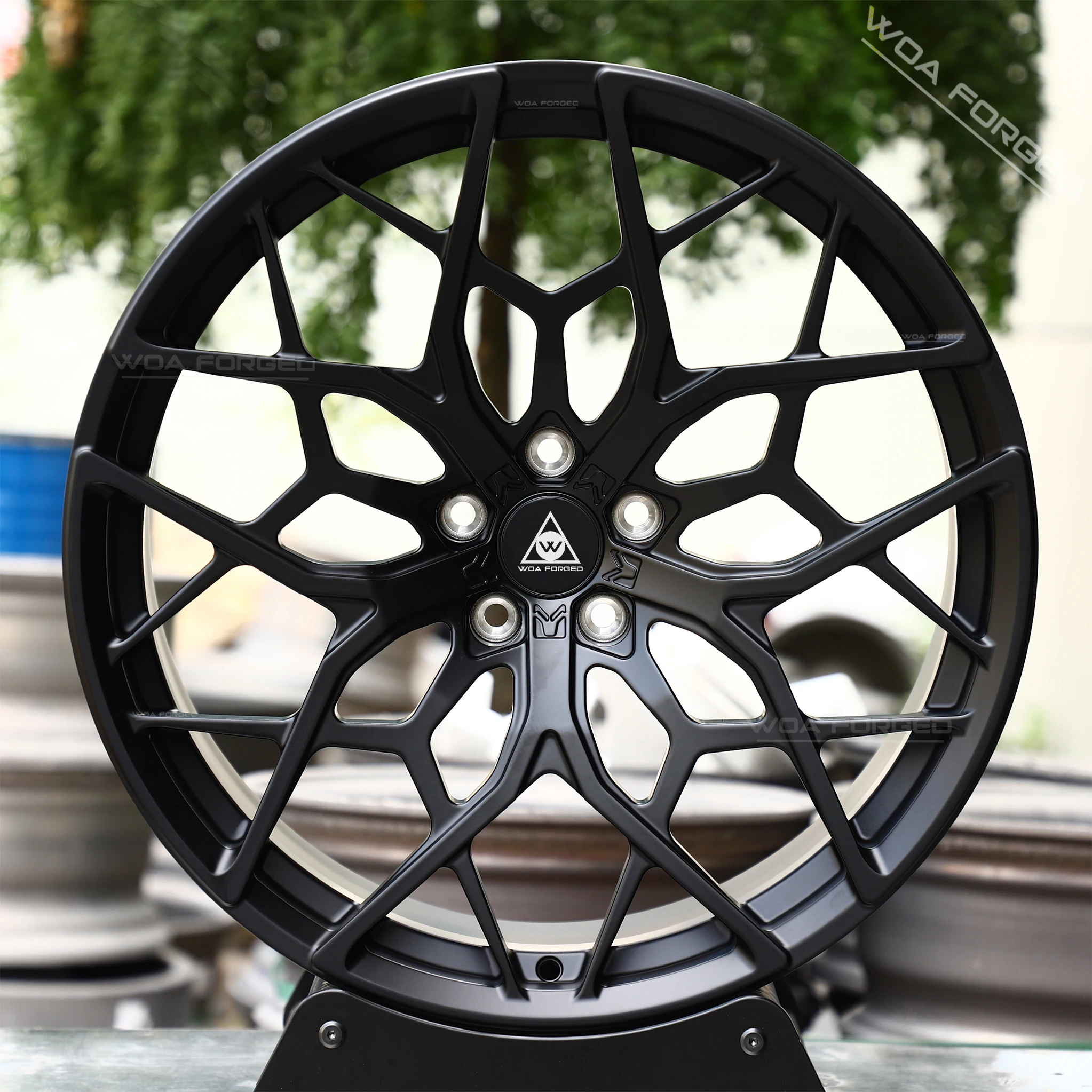 

WOA High-gloss Black Automotive Wheel Rims High-quality Forged 5X112 5X120 5X114.3 Aluminum Alloy 19 20 21 22 Inches for UF157