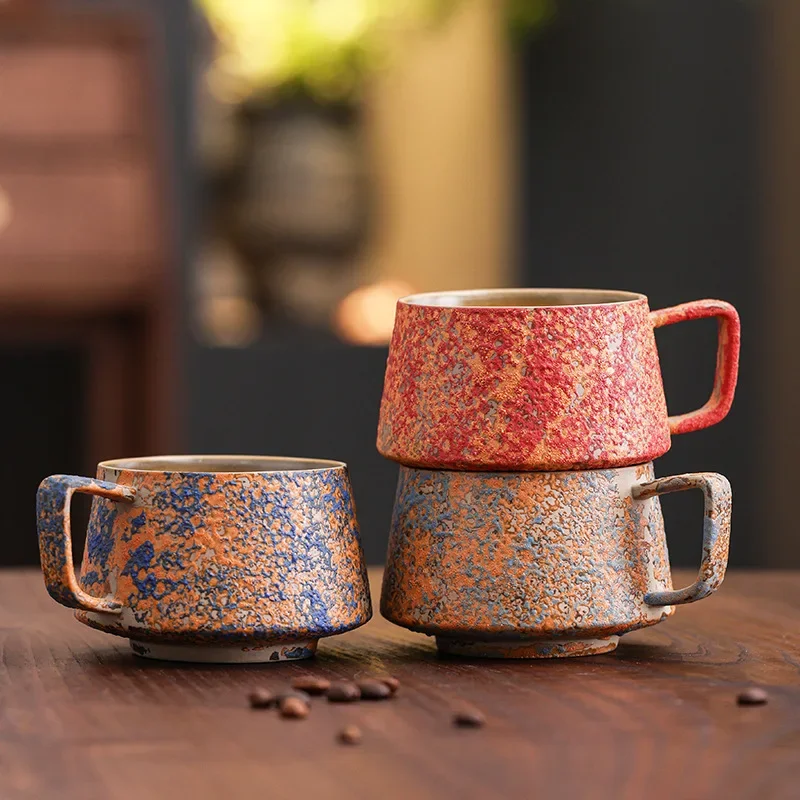 Nordic Style Ceramic Coffee Cup, Latte Art, Afternoon Tea Cup, Cross-border Hot Style Creative Mug, Stoneware Water Cup,gift Set