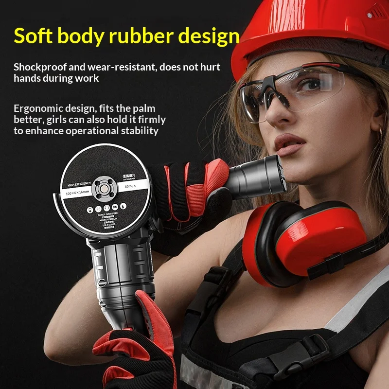 Electric Intelligent Brushless Lithium Angle Grinder Electric Rechargeable High-Power Grinder Grinder Polishing Cutting Grinder
