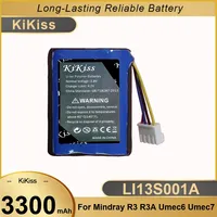 3300mAh Electrocardiograph Battery For Mindray R3 R3A UMEC6 UMEC7 UMEC10 UMEC12 R-3 R-3A UMEC-6/7/10 ECG Machine LI13S001A