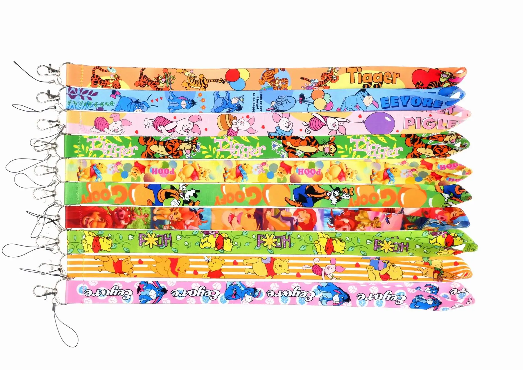 Disney Pooh Bear Tigger Keychain Tags Strap Neck Lanyards For Keys ID Card Pass Gym Phone USB Badge DIY Rope Chain Necklace