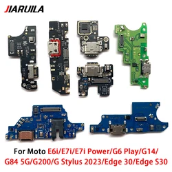 For Moto G14 G84 5G G200 E6i E7i Power Edge 30 S30 G Stylus 5G 2023 G6 Play USB Charger Charging Dock Port Connector Flex Cable