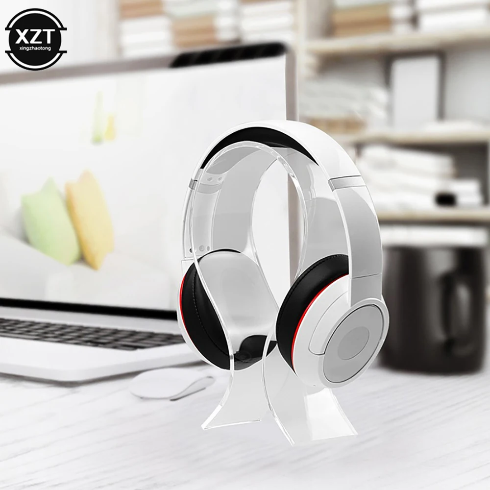U-shaped Acrylic Headphone Rack Headphone Rack Display Rack Desktop Portable Headphone Accessories Desktop Storage Rack 헤드셋 거치대