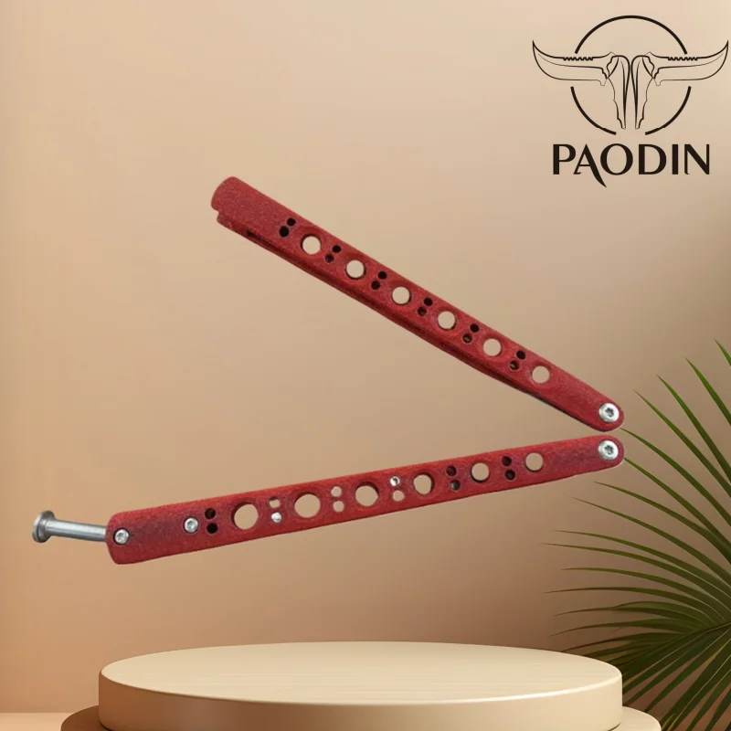 

Ручка из нержавеющей стали Paodin Theone, красная, с эффектом морщин, BM40