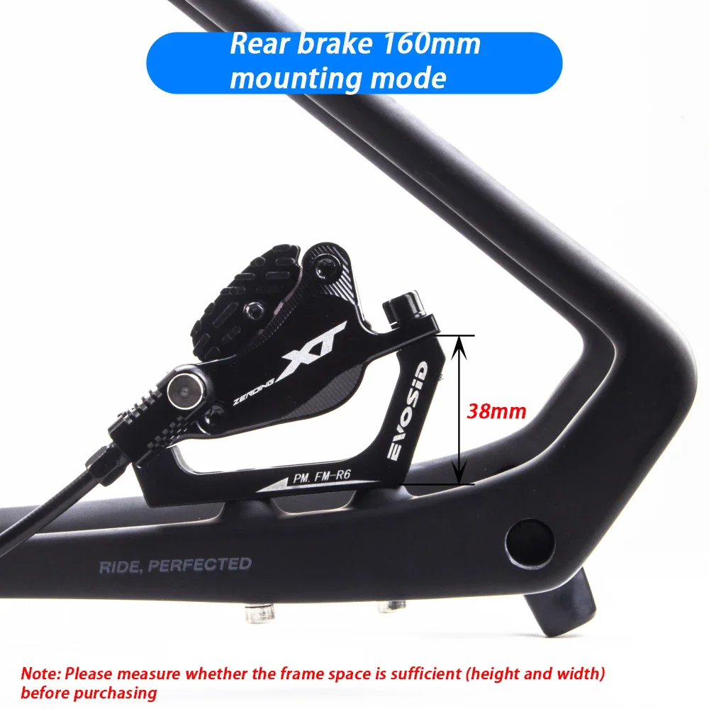 EVOSID Gravel Bike Flat Mount To Fost Mount Bremsadapter vorne hinten 160 mm Wechselstraße Standard auf MTB-Spezifikationen Fahrradzubehör – Detail 6
