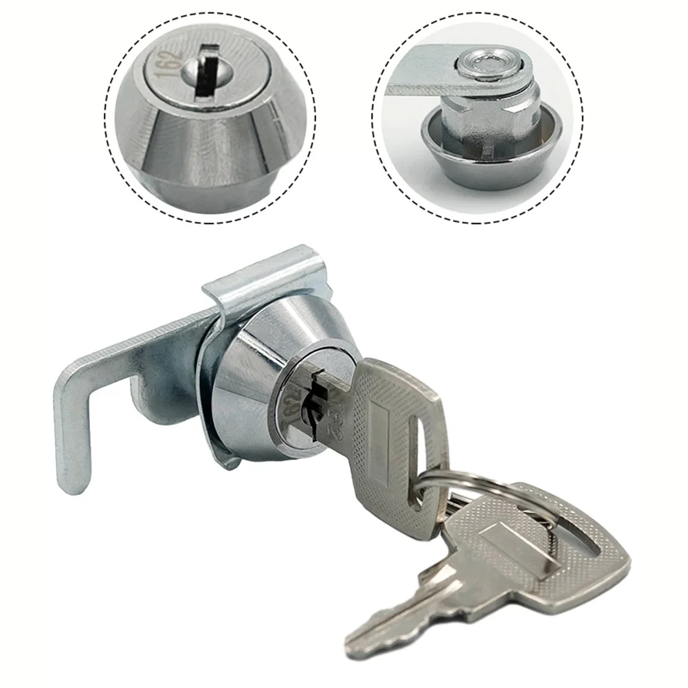 Cam Lock with for Quick Clip for Metal Cabinets For Cash Drawers Flight Boxes Lockers and Tool Boxes with Keyed Coding