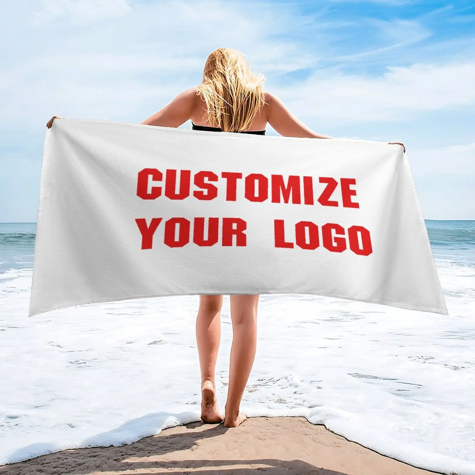 

Customized Photo Logo Bath Towels Bathroom Sport Bar Towel for Adult Kids Beach Towel Microfiber Shower Quick Dry Swimming Cover