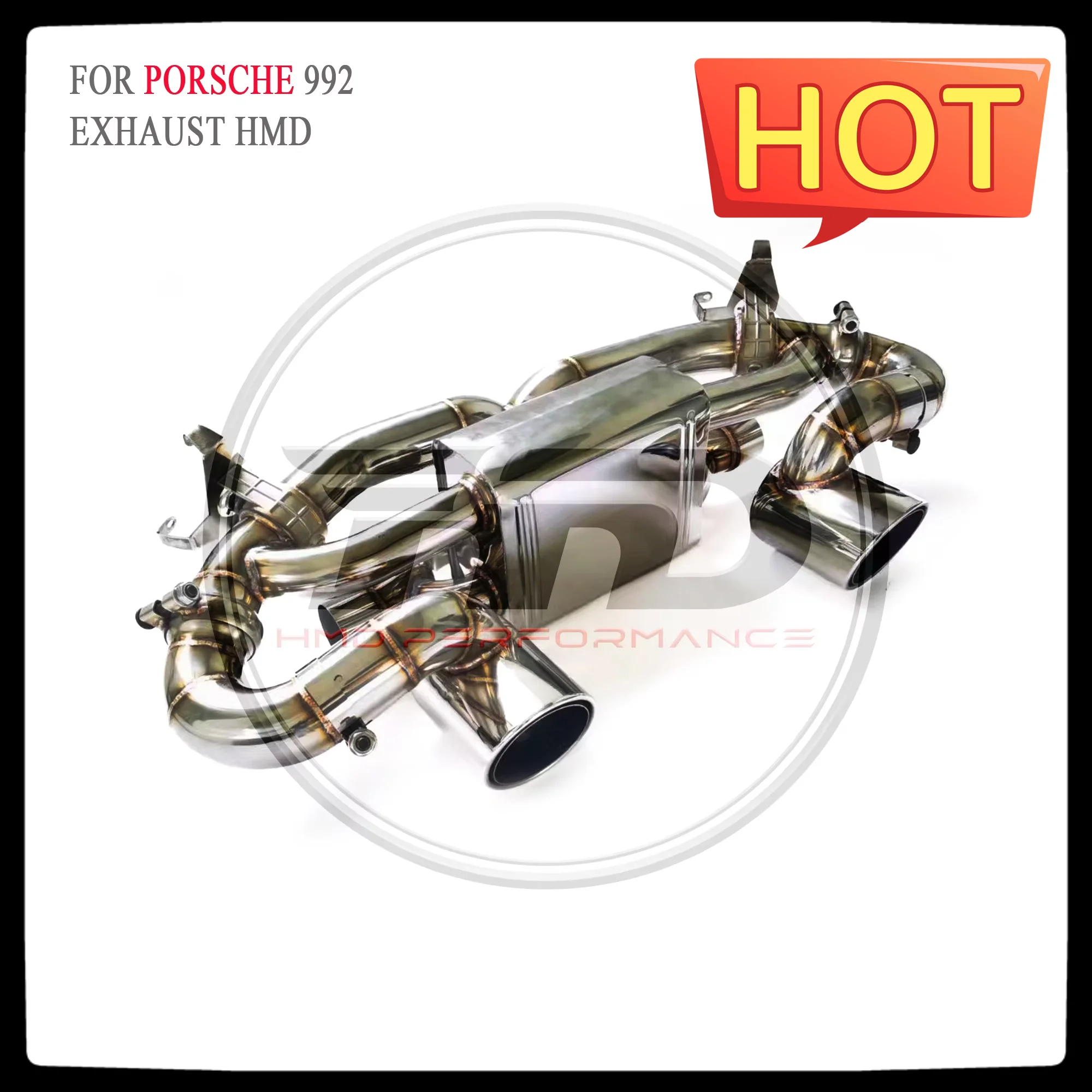 HMD Stainless steel Exhaust System High Flow Performance Catback for Porsche 992 Car Accessories with Valve