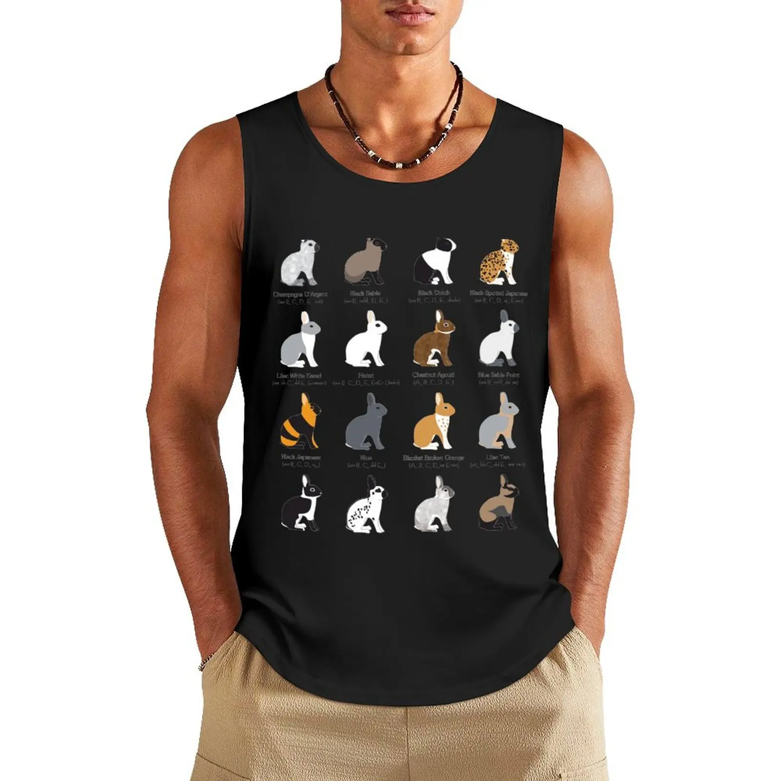 

rabbits colour genetics Tank Top Vests gym clothes man
