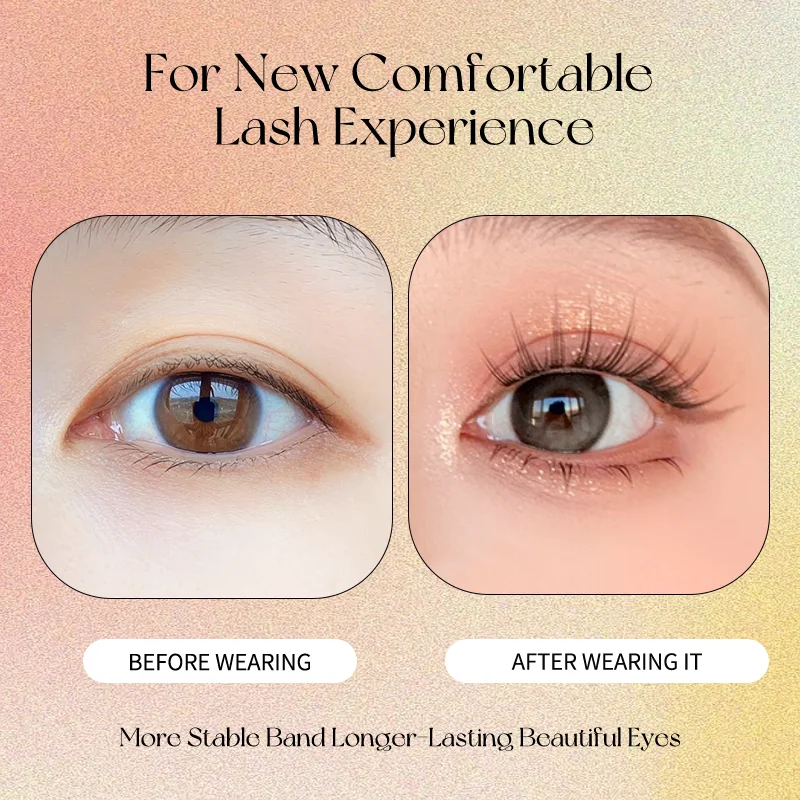60 กลุ่ม Self-กาวขนตาปลอม 10-13 มม.Wispy Lash Extensions ความร้อน-Bonded Cluster Lashes สําหรับแต่งหน้าธรรมชาติ