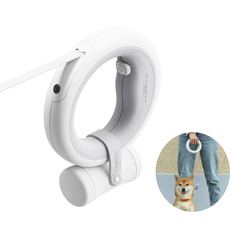 Youpin MOESTAR Retractable Pet Leash Ring Flexible 3.0m Dog Traction Rope Pet Collar LED Night Light Walking Out Dog Leash Rope