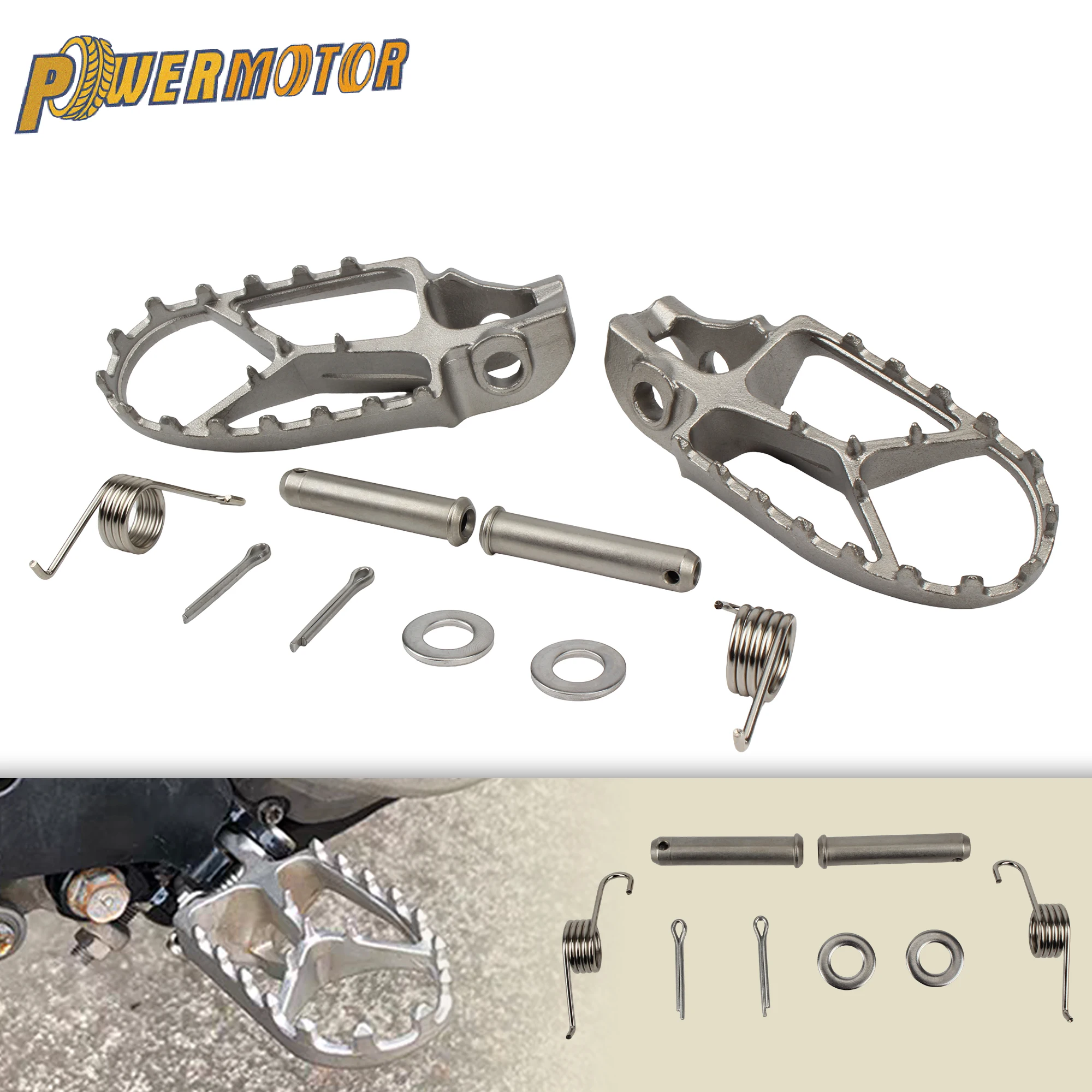 

Motorcycle Footrest Foot Pegs Pedals Accessories For Husqvarna TE FE TX FX TC FC 125 250 300 350 400 450 501 2017 2023 2024