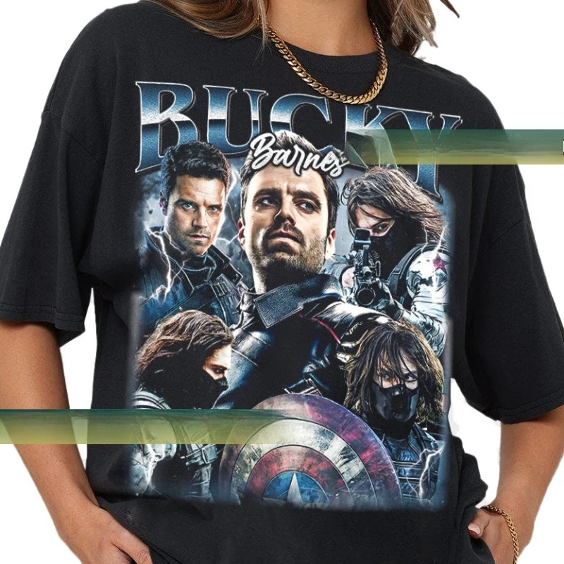 

Bucky Barnes MCU Superhero Shirt, Soft Cotton Graphic Tee, Winter Soldier,Comfort Colors Unisex