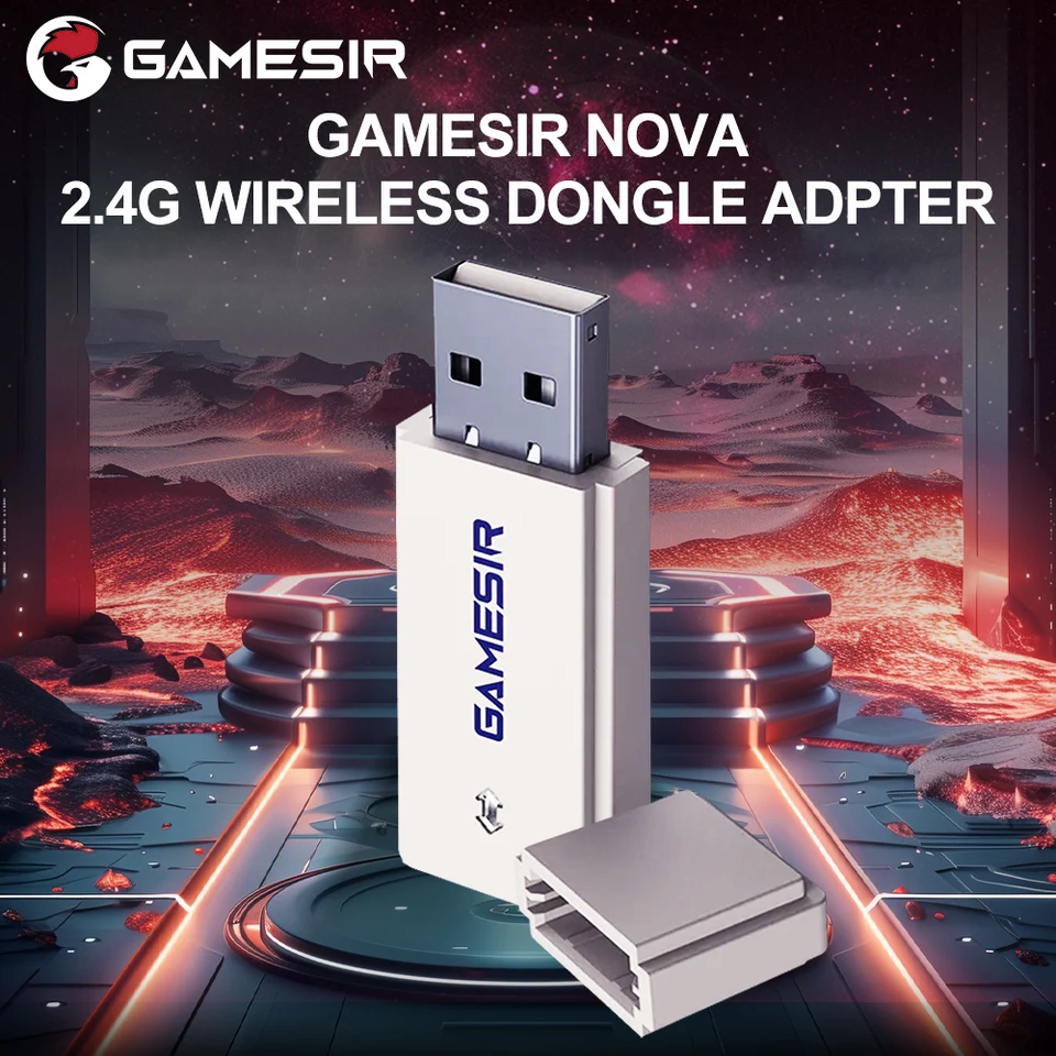 GameSir Adaptador receptor 2.4G para controlador Nova Conexión a PC Computadora Gaming Controle Dongle Plug and Play 2