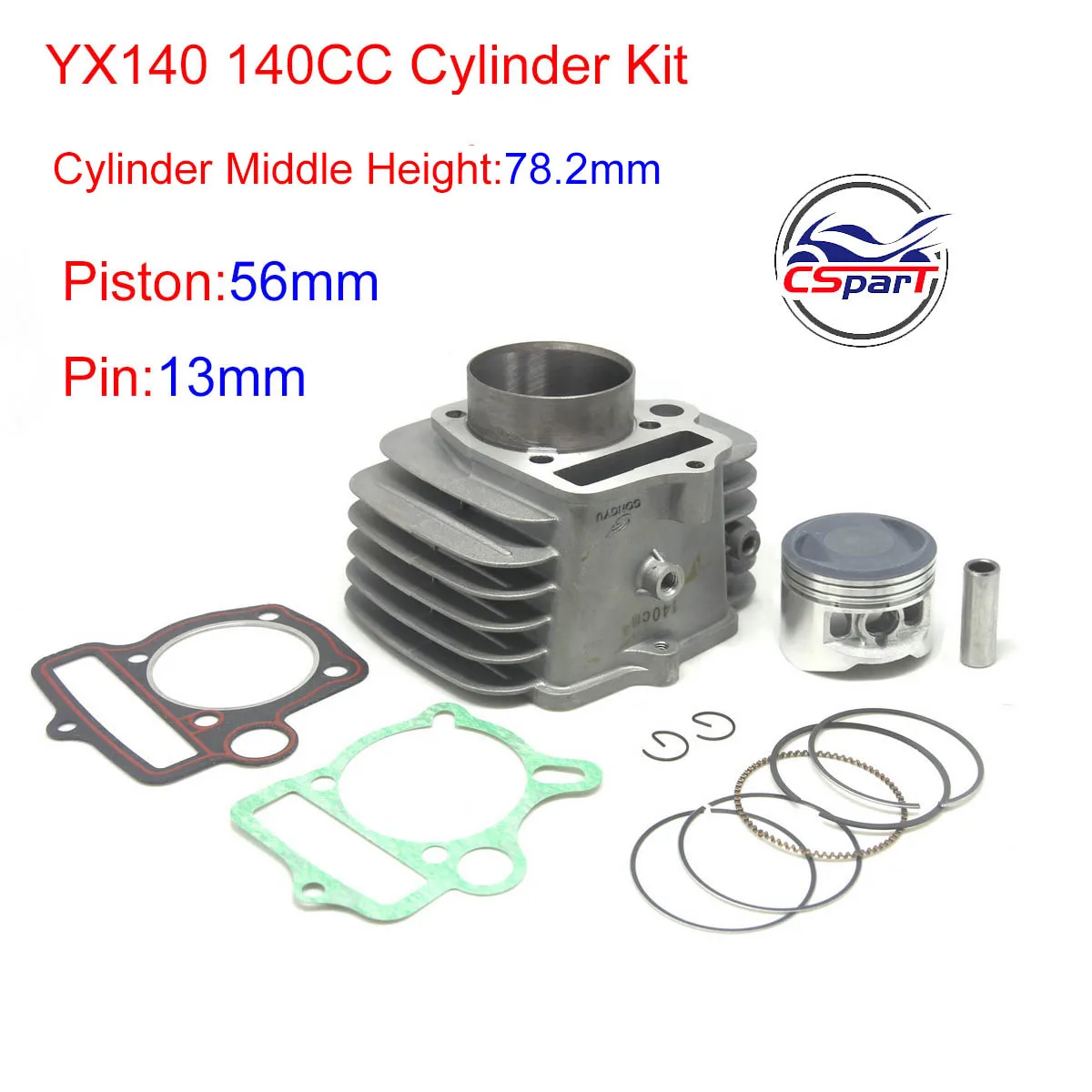 

56MM 13MM 78MM Cylinder kit YinXiang ZongShen 140CC 1P56FMJ Engine Kaya Xmotos Apollo Tmax Pit Dirt Bike Parts