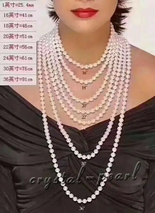 Top Grading AAAA Japanese Akoya 9-10mm white Pearl Necklace 50\