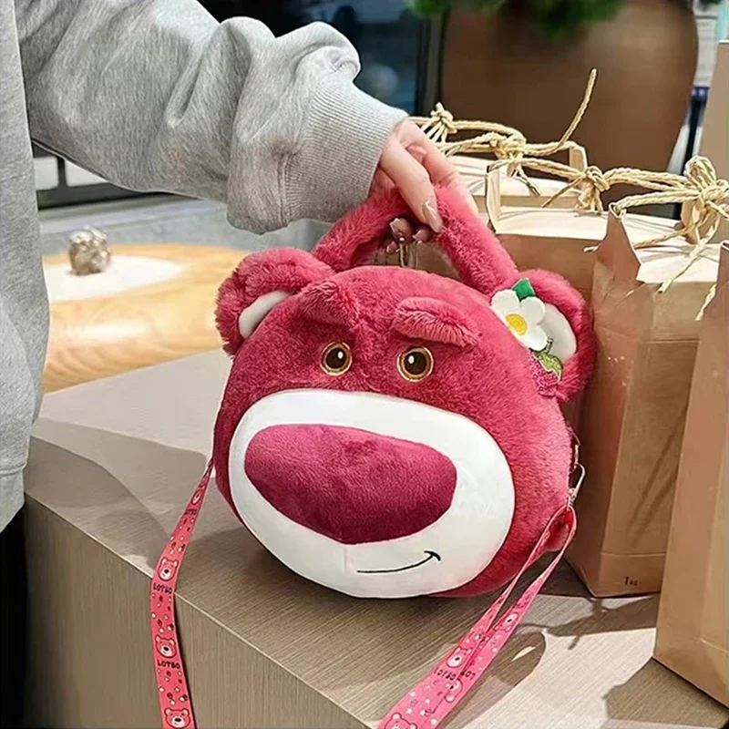 Disney Toy Story Handbag, carteira de pelúcia macia, bolsa bolsa bolsa, Lotso, aniversário, melhor presente para crianças, menina, crianças, jovem